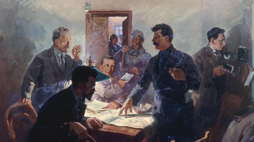 Josif Vissarionovič Stalin a vůdci říjnové revoluce