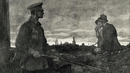 První světová válka, milenci, hlídka (ilustrační foto)