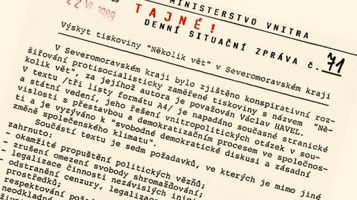 Denní situační zpráva Federálního ministerstva vnitra ČSSR ze dne 22. června 1989