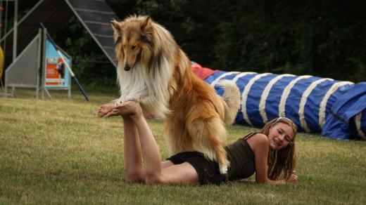 Kristýna Lakomá se svým psem Happy