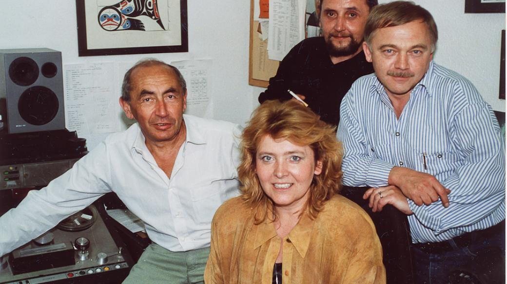 Zleva: Milan Schulz, Lída Rakušanová, Karel Moudrý a Karel Kryl