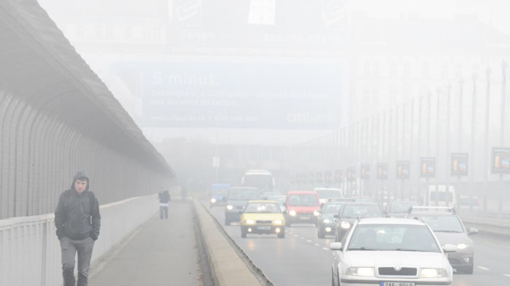 Špatná smogová situace v Praze
