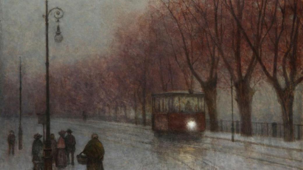Obraz Jakuba Schikanedera - Nábřeží s tramvají