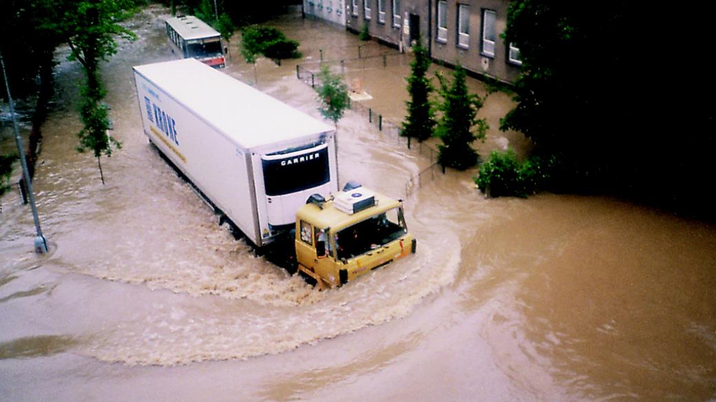 Povodně v bohumínské městské části Vrbice v roce 1997