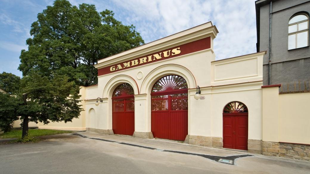 Historická brána pivovaru Gambrinus