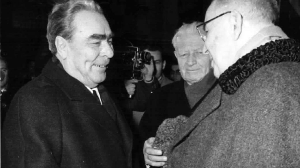 Leonid Brežněv a Gustáv Husák