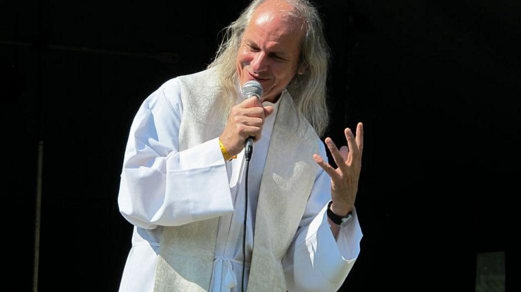 Ladislav Heryán při bohoslužbě na Vlčkovicefestu 2014