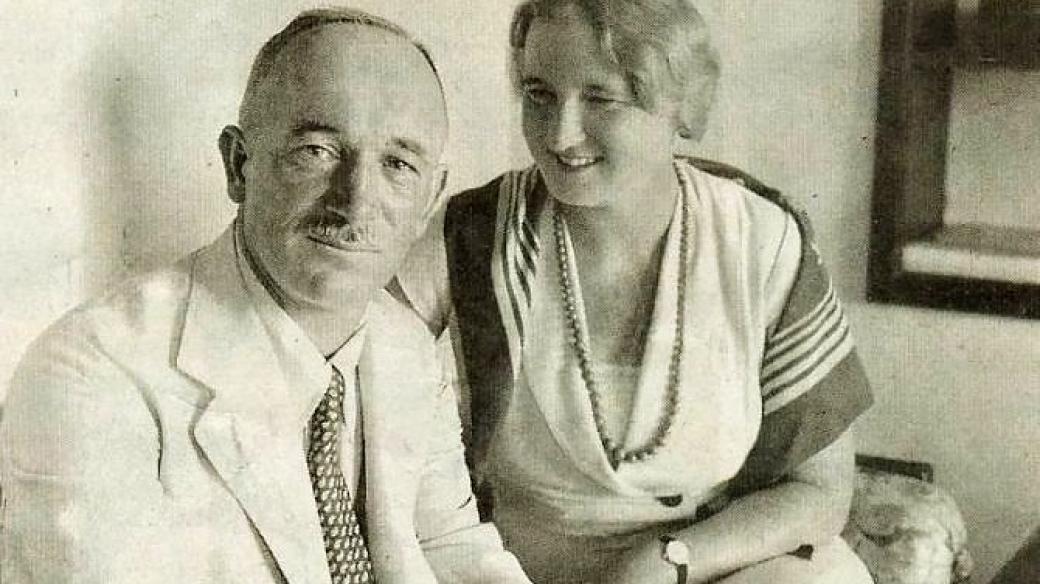 Edvard Beneš se svou ženou Hanou v roce 1934