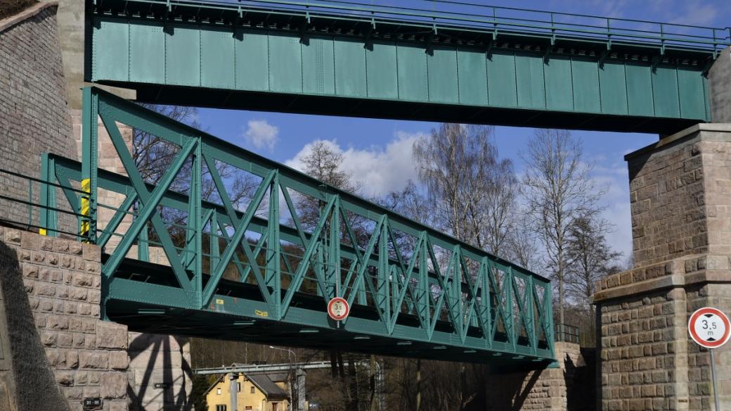Opravený patrový viadukt v Trutnově-Poříčí