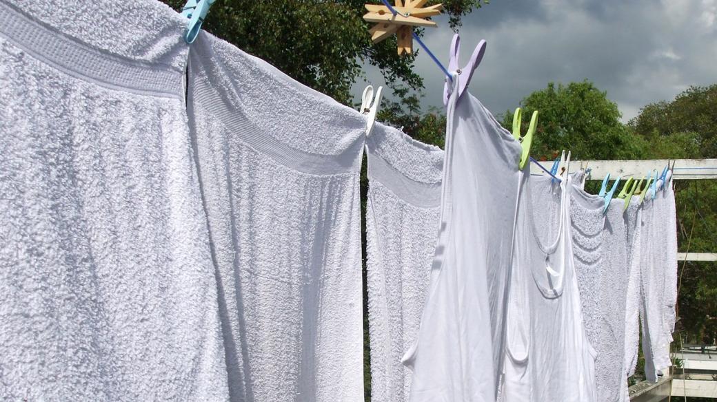 prádlo, vyprané prádlo, sušení prádla