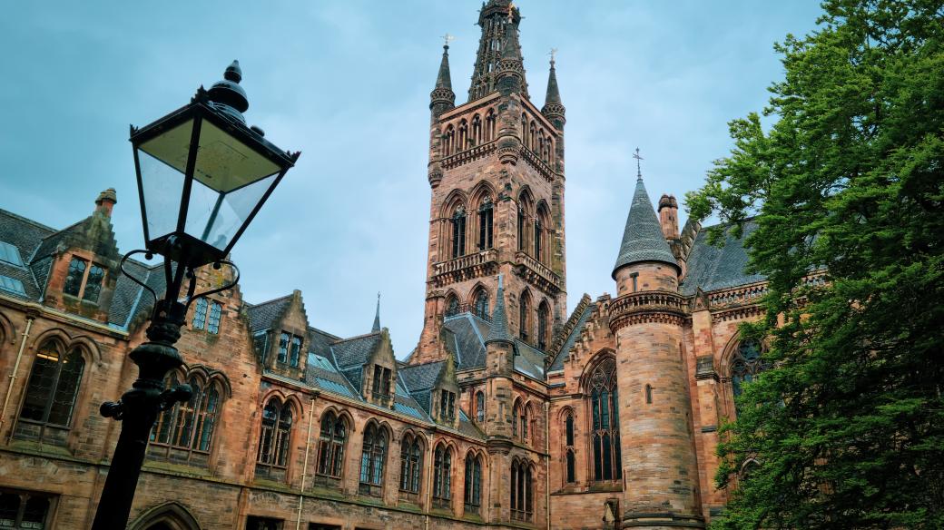 Budova univerzity v Glasgow