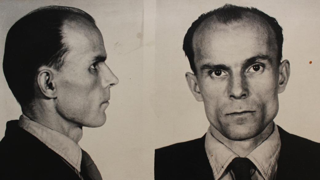 Policejní fotografie vraha Václava Mrázka