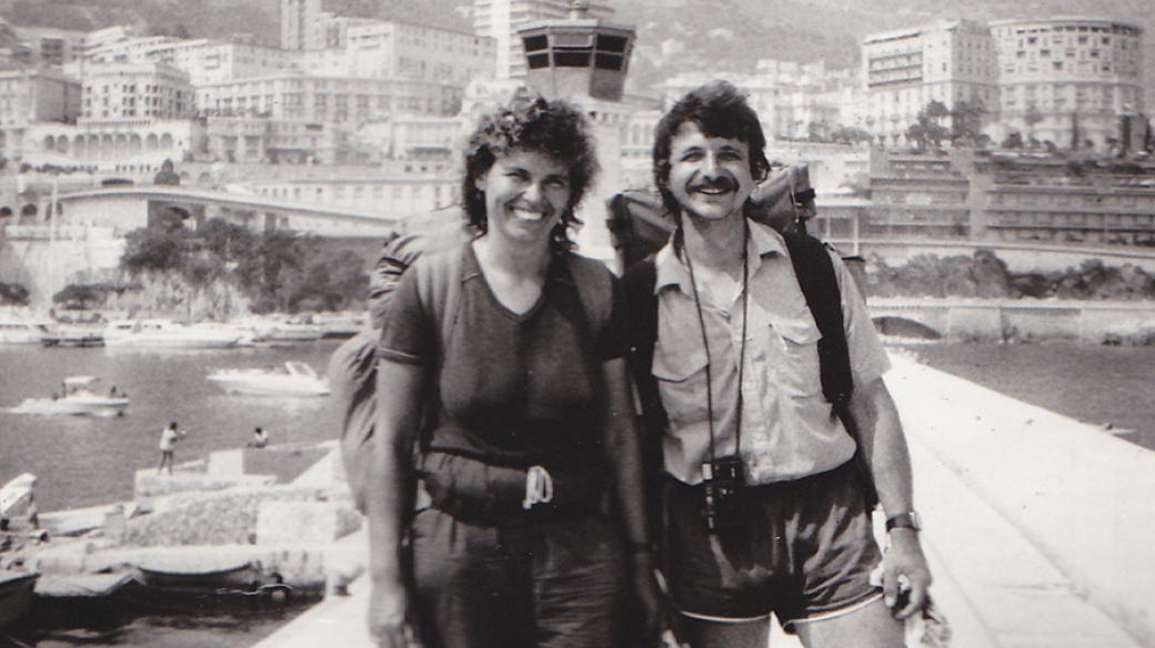 Milan Richter s partnerkou v Monte Carlu v roce 1989