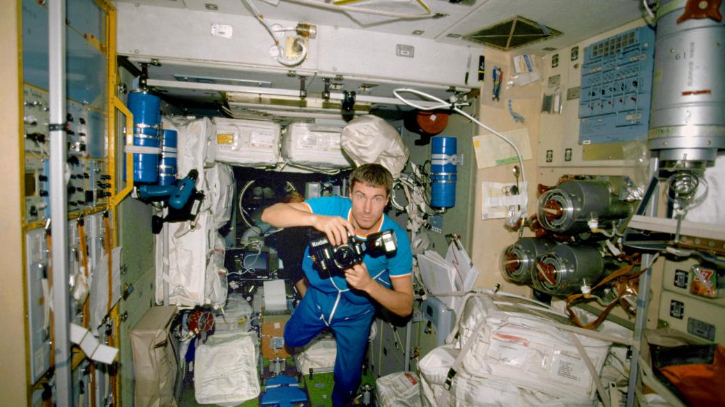 Sergej Krikaljov na Mezinárodní vesmírné stanici (ISS)