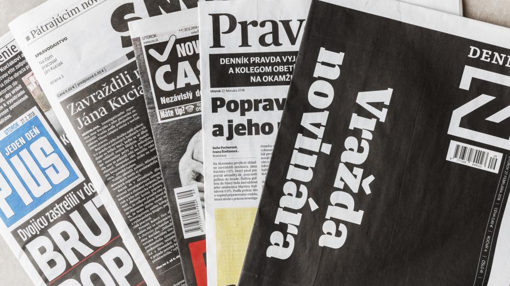Titulky slovenských médií reagují na vraždu novináře Jána Kuciaka
