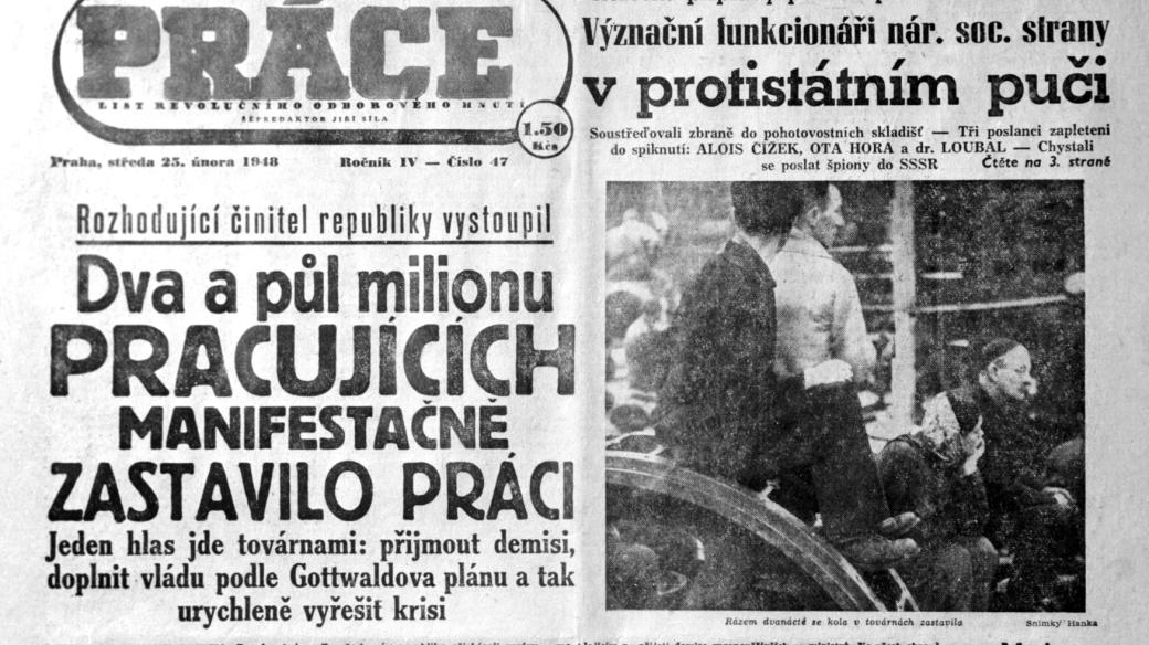Únor 1948, komunisté snadno převzali moc v Československu