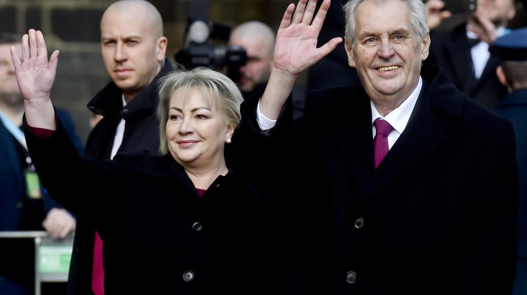 Prezident Miloš Zeman a jeho manželka Ivana složení prezidentského slibu