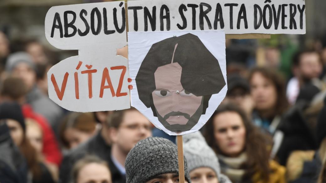 Demonstrace za nezávislé a důkladné vyšetření vraždy slovenského novináře Jána Kuciaka a jeho partnerky Martiny Kušnírové a za vznik nové a důvěryhodné vlády na Slovensku