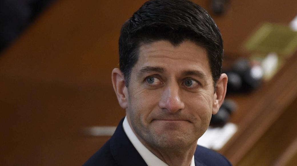 Předseda Sněmovny reprezentantů Spojených států amerických Paul Ryan vystoupil na zvláštní schůzi Poslanecké sněmovny v Praze