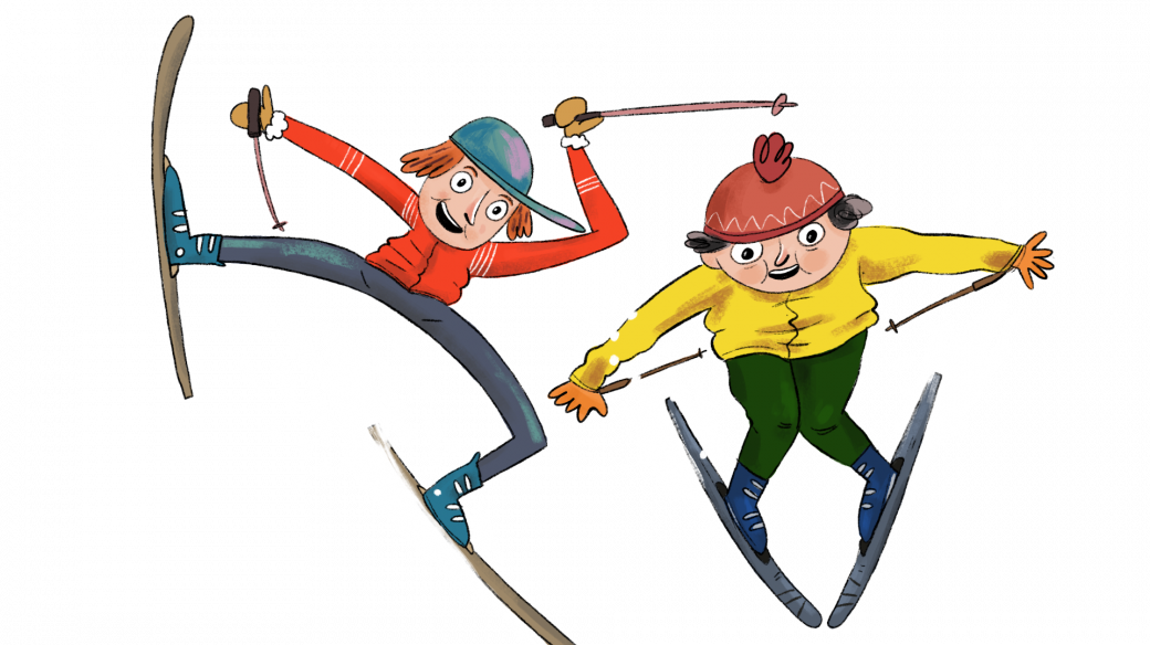 Venda a Fráňa na lyžích