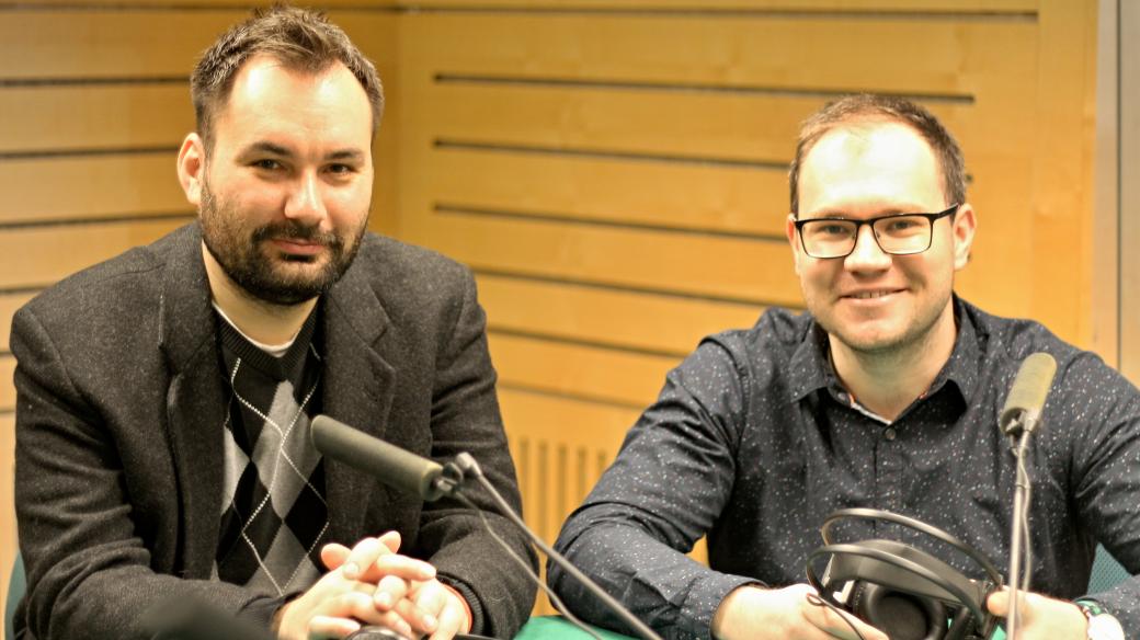Petr Boháč ( vpravo) z Automotodromu a Jakub Mikšovský z Městského úřadu Šlapanice.