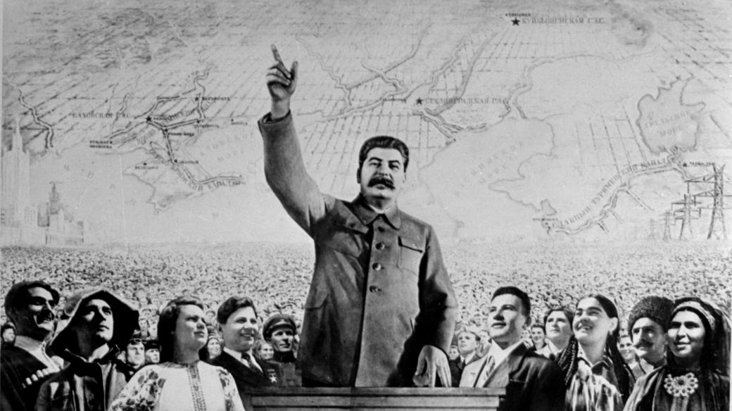 Plakát s Josifem Vissarionovičem Stalinem (1878-1953)