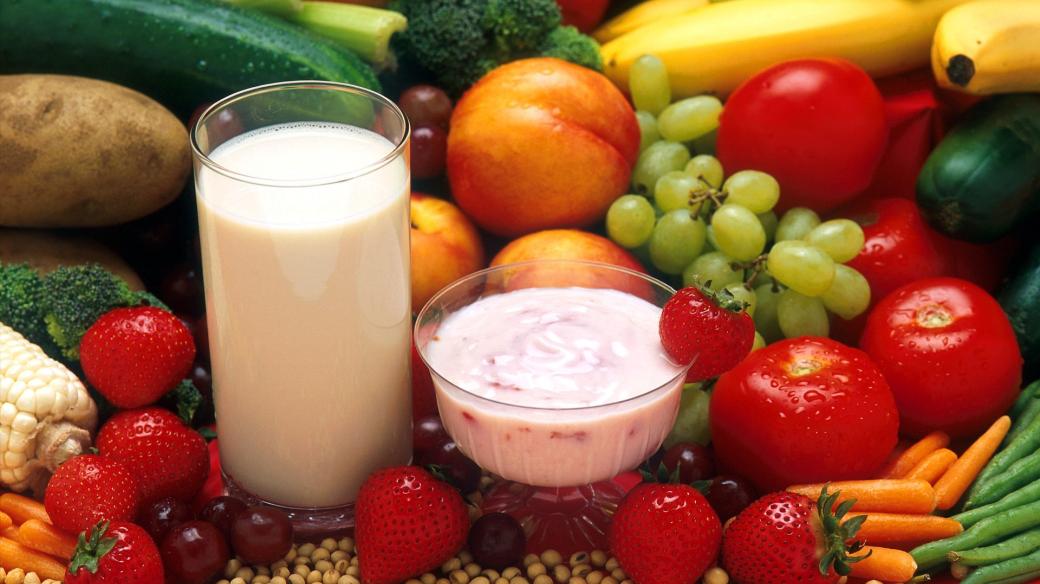 Ovoce, zelenina, mléčné výrobky, zdravá strava
