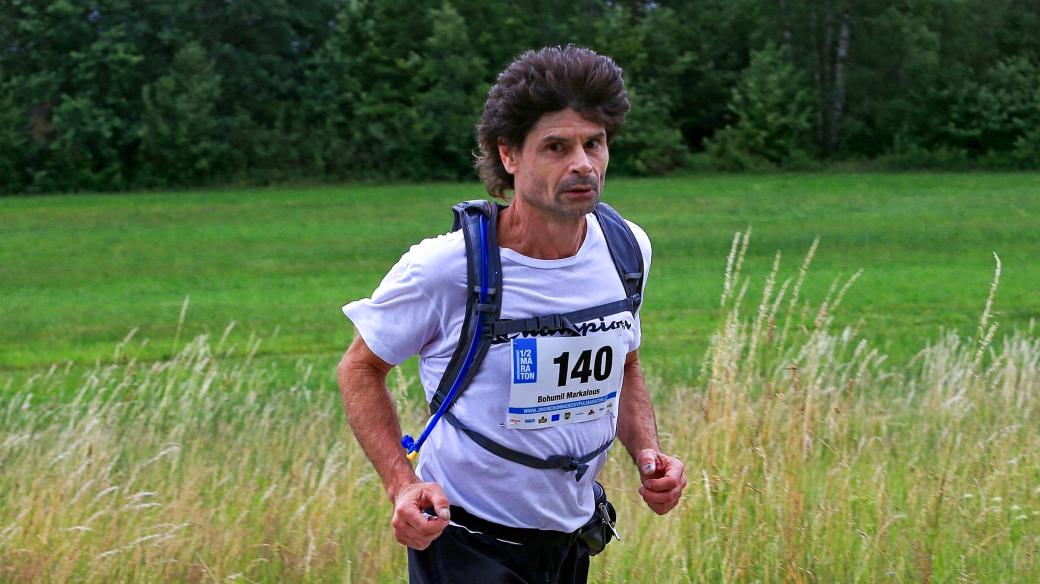 Bohumil Markalous při půlmaratonu v roce 2018