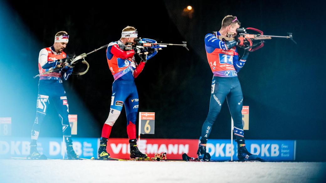 Česká štafeta mužů skončila na mistrovství světa v biatlonu na sedmém místě