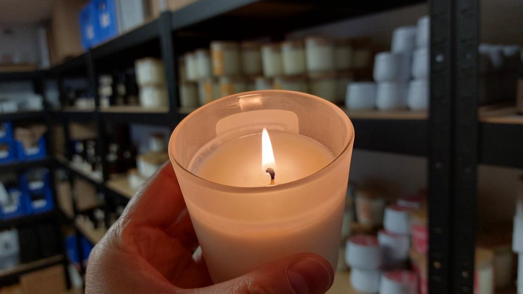 Výroba sojových svíček - hotová svíčka