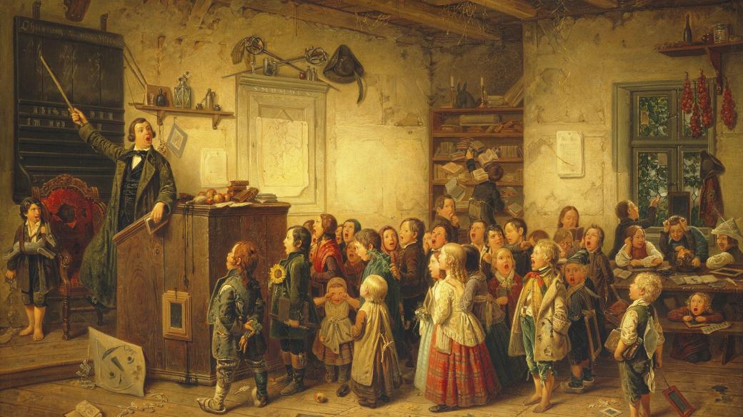 Johann Peter Hasenclever: Hieronymus Jobs jako učitel