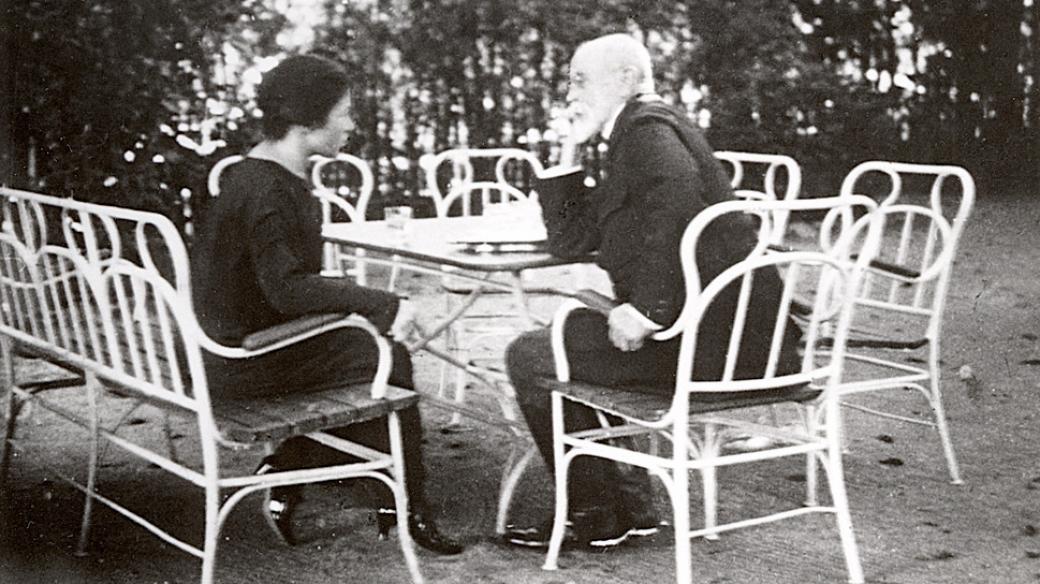 Vlasta Kalalová a Tomáš Garrigue Masaryk