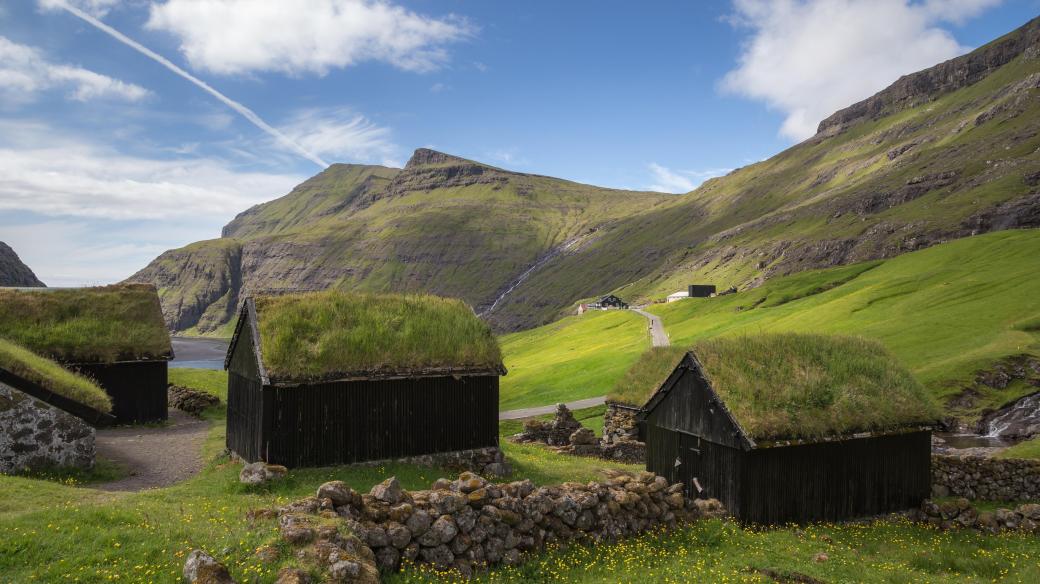 Vasnička Saksun na ostrově Streymoy, Faerské ostravy