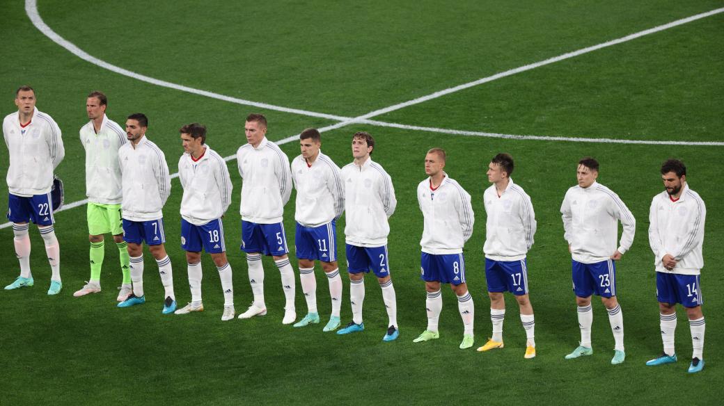 Ruský fotbalový národní tým na zápase Eura