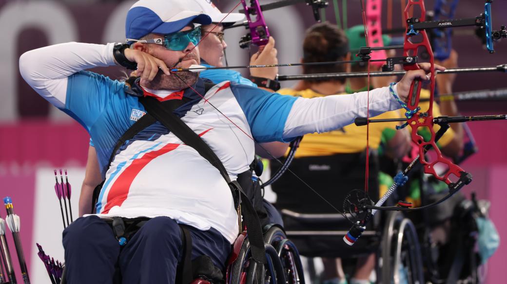 Lukostřelec David Drahonínský na paralympijských hrách v Tokiu