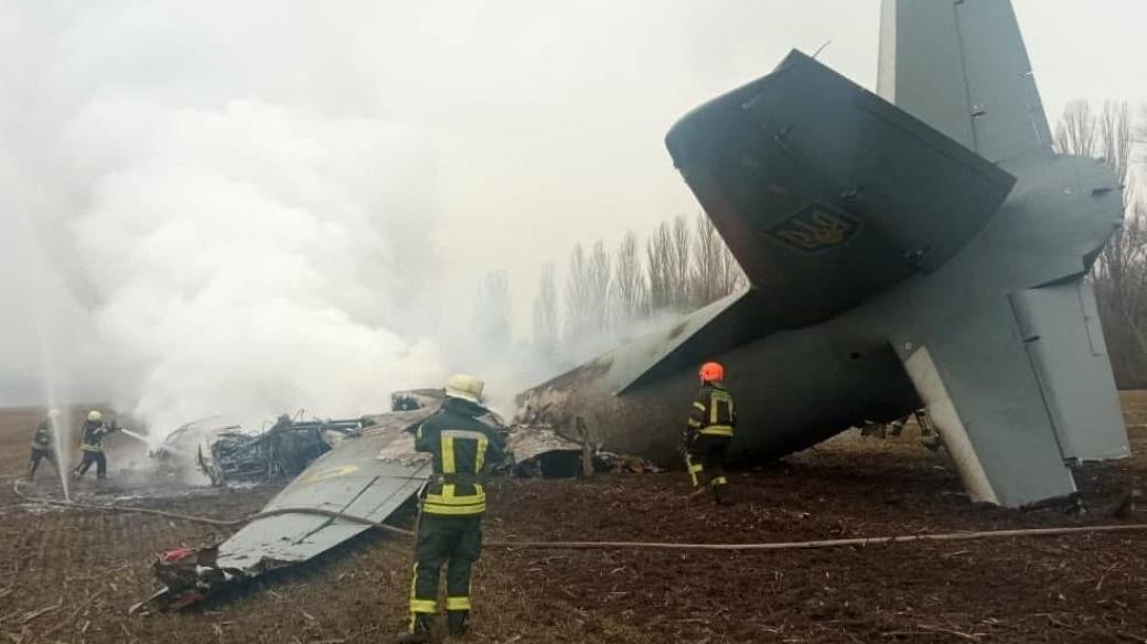 Zřícený ukrajinský Antonov poblíž Kyjeva