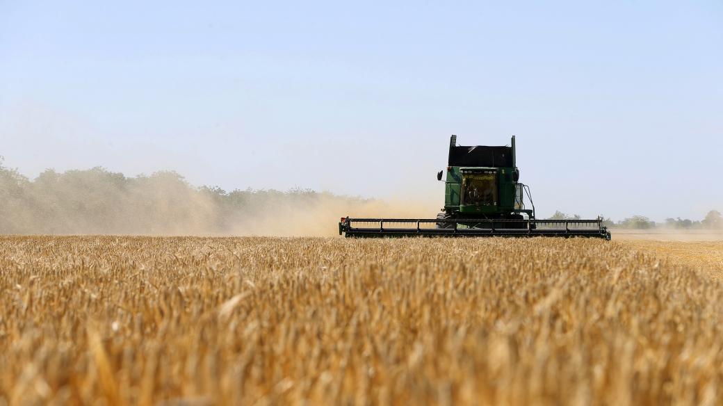 I přes ruskou invazi na Ukrajinu nadále pokračuje sklizeň obilí