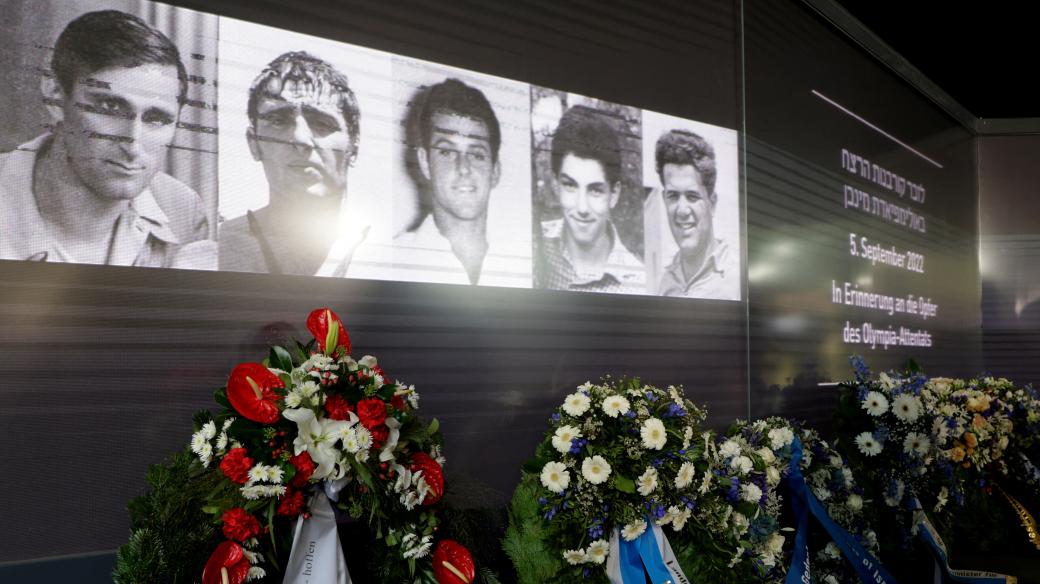 Uctění památky obětem masakru na mnichovské olympiádě v roce 1972 při příležitosti 50. výročí