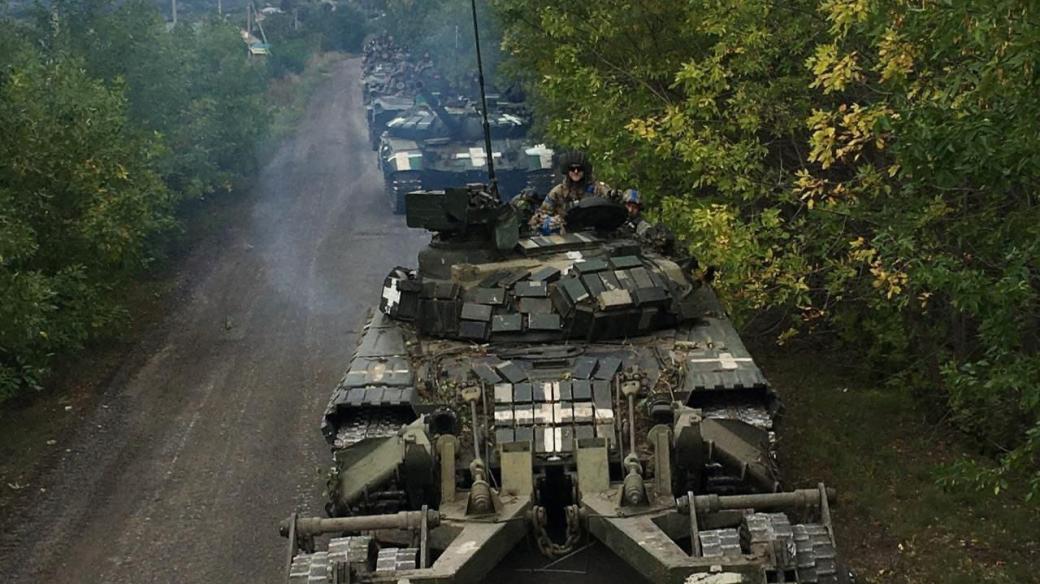 Ukrajinské tanky v Charkovském regionu