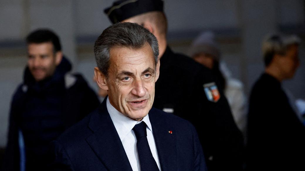 Bývalý francouzský prezident Nicolas Sarkozy u odvolacího soudu v Paříži