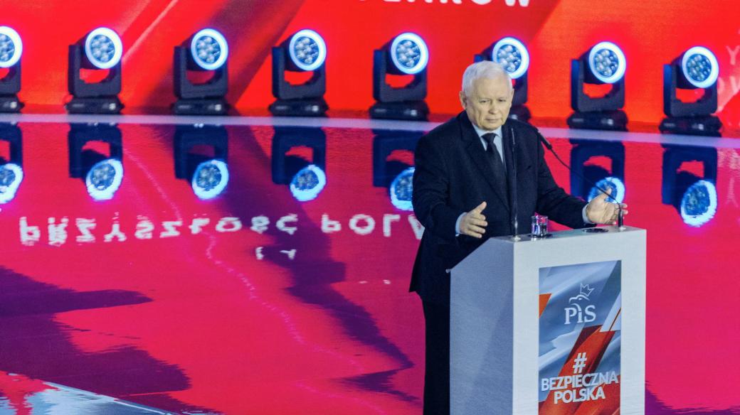Jarosław Kaczyński během kampaně