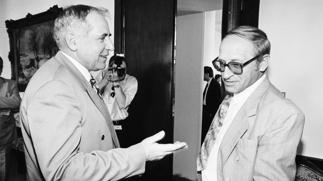 Zleva Tomáš Ježek a Jan Stráský (snímek z roku 1993)