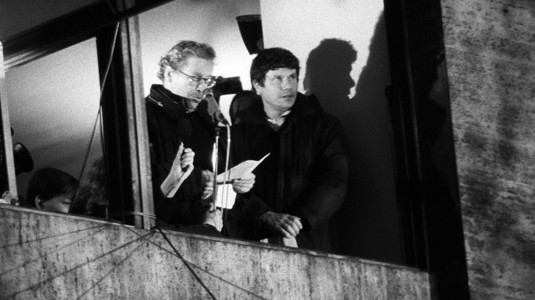 Václav Havel a Václav Malý v listopadu 1989