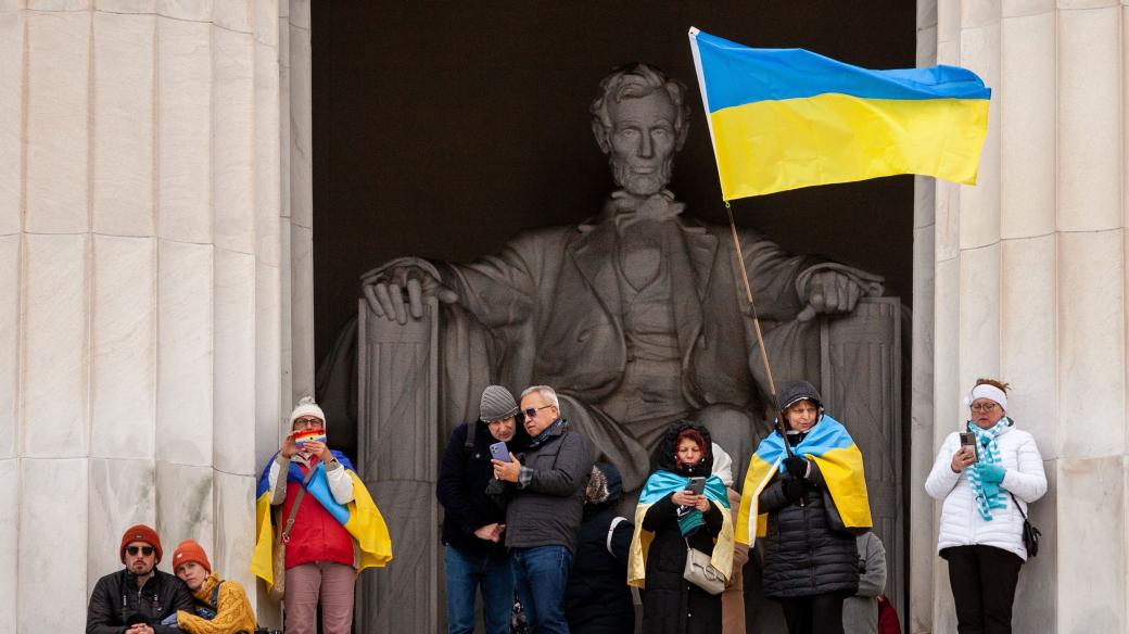 Protest proti válce na Ukrajině ve Washingtonu (ilustrační snímek)