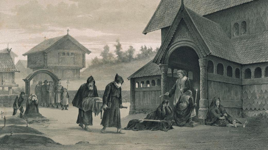 Černá smrt. Epidemie moru v polovině 14. století postihla Eurasii