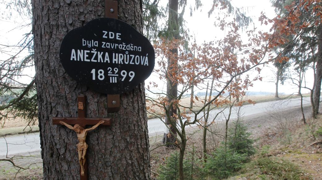 Místo u Polné, kde zemřela Anežka Hrůzová