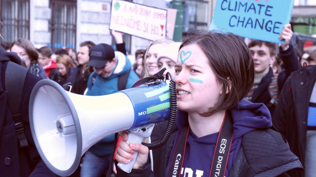 Studentská klimatická stávka Fridays for Future v Praze