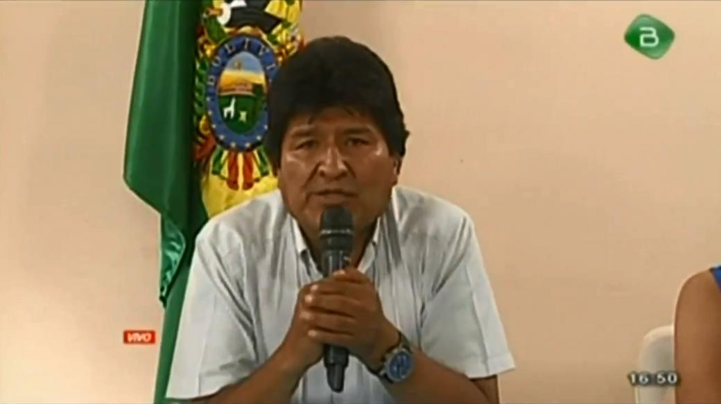 Evo Morales oznamuje svou rezignaci