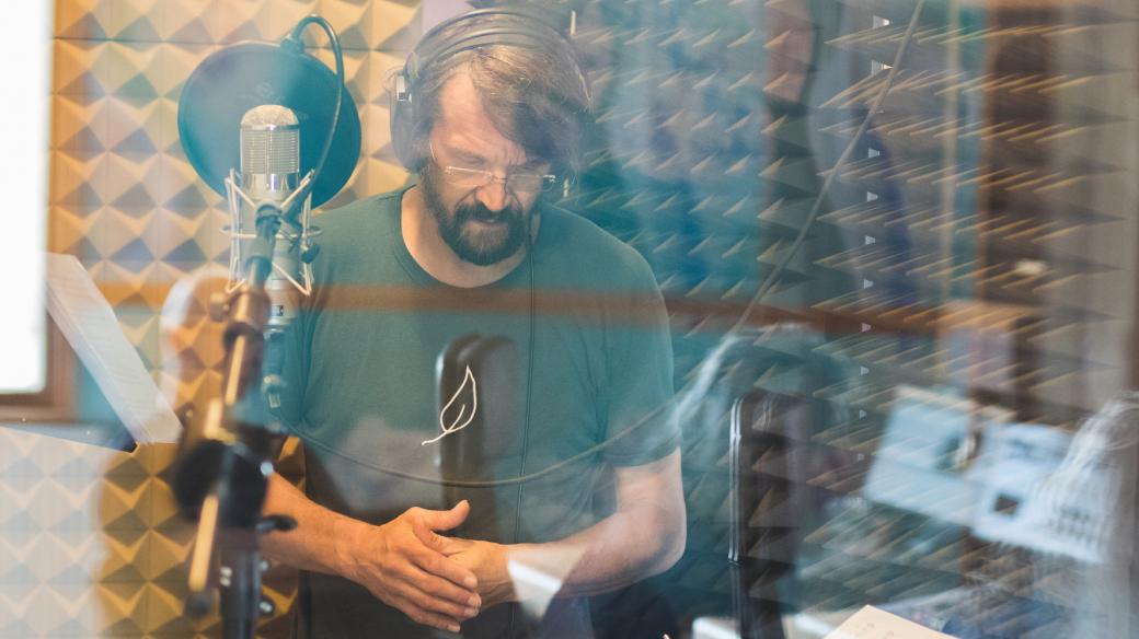 Dan Bárta při natáčení alba Concept Art Orchestra – Vánoce dospělých, SONO Records, září 2018