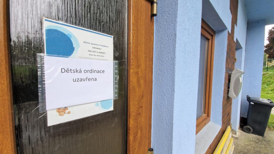 Uzavřená dětská ordinace ve Větřní na Českokrumlovsku